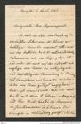 Nachlass Franz Steindachner, Brief von Joseph Haas an Franz Steindachner (03.04.1886), Inv.Nr. 191.01, Seite 1
